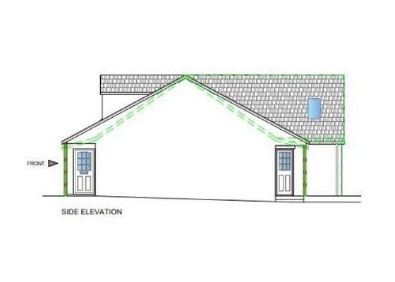 Side elevation drawing